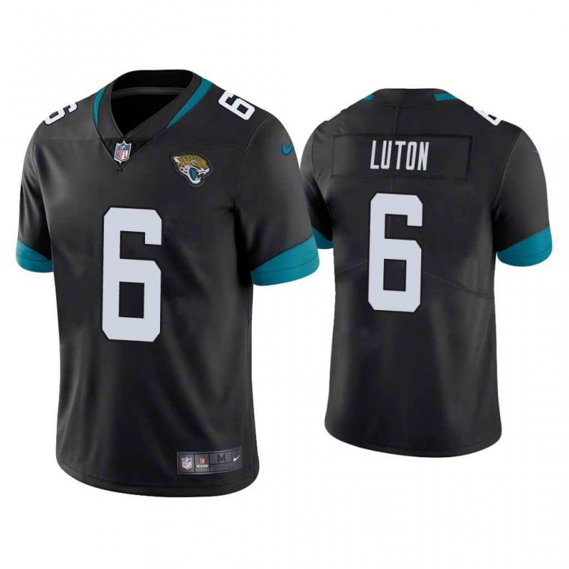 Men's Jacksonville Jaguars #6 Jake Luton Black Vapor Untouchable Limited Stitched Jersey