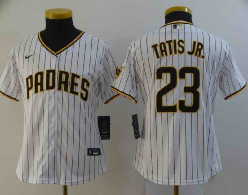 Youth San Diego Padres #23 Fernando Tatis Jr. White Stitched Jersey