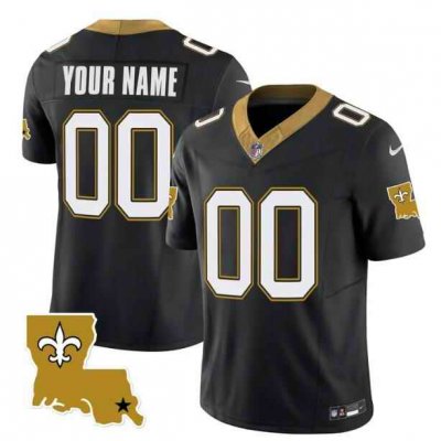 Men's New Orleans Saints Customized Black 2023 F.U.S.E. 1987 Legacy Vapor Stitched Jersey