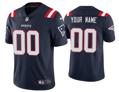 Men's New England Patriots Customized New Navy Vapor Untouchable Stitched Limited Jersey