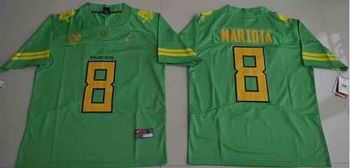 Ducks #8 Marcus Mariota Green Limited Stitched NCAA Jersey