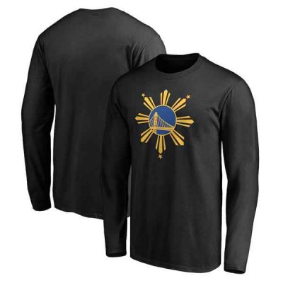 Men's Golden State Warriors 2022 Black Filipino Heritage Night Long Sleeve T-Shirt