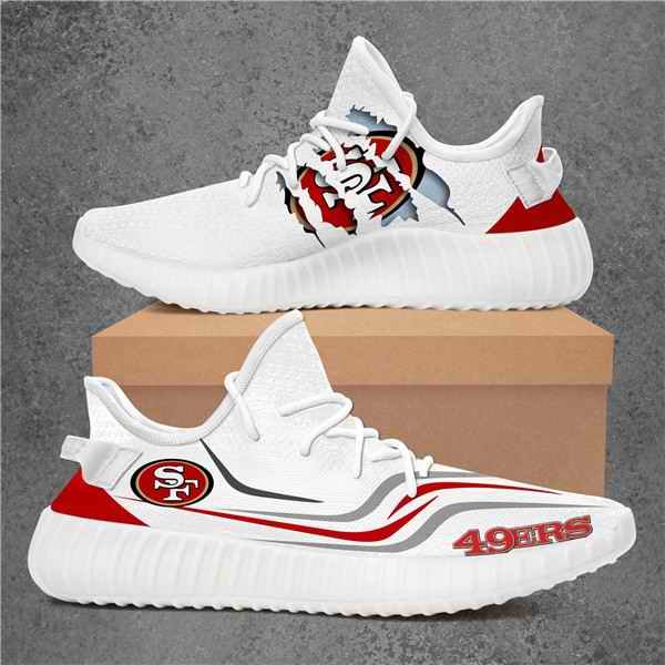 Men's San Francisco 49ers Mesh Knit Sneakers/Shoes 014