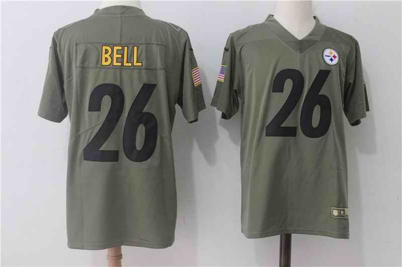 Men's Nike Pittsburgh Steelers #26 Le'Veon Bell Olive Salute To Service Limited Stitched NFL Jersey