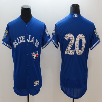 Men's Toronto Blue Jays #20 Josh Donaldson Royal 2018 Spring Training Flexbase Stitched MLB Jersey