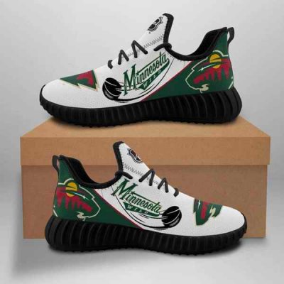 Men's Minnesota Wild Mesh Knit Sneakers/Shoes 002