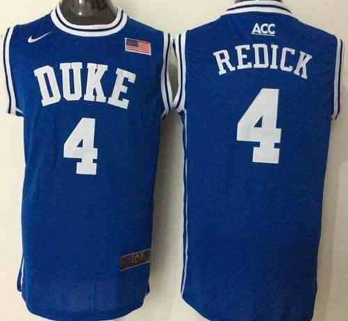 Blue Devils #4 J.J. Redick Blue Basketball New Stitched NCAA Jersey