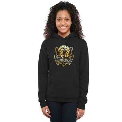 Women's Dallas Mavericks Gold Collection Pullover Hoodie Black