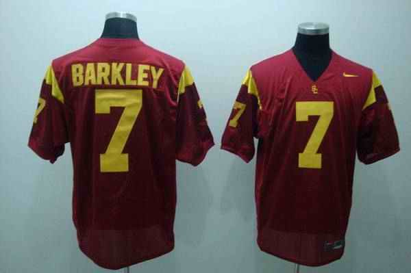 Trojans #7 Matt Barkley Red Stitched NCAA Jersey