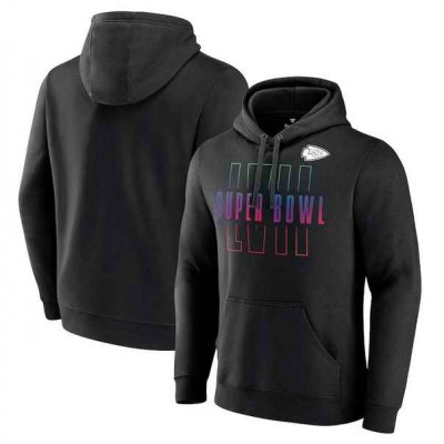 Men's Kansas City Chiefs Black Super Bowl LVII Open Sky Pullover Hoodie