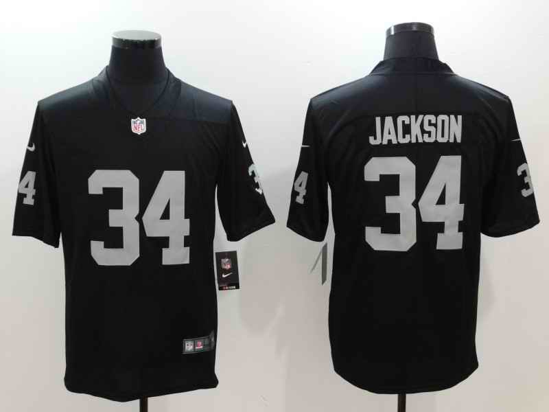 Men's Oakland Raiders #34 Bo Jackson Black Vapor Untouchable Player Limited Jersey