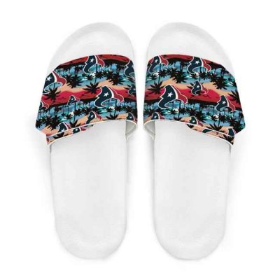 Men's Houston Texans Beach Adjustable Slides Non-Slip Slippers/Sandals/Shoes 001