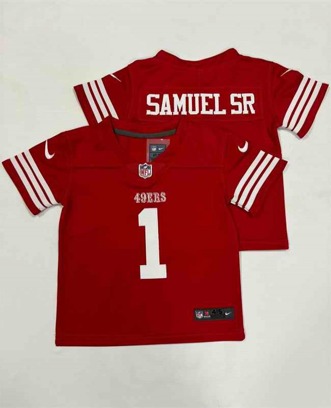 Toddlers San Francisco 49ers #1 Deebo Samuel JR Red Vapor Untouchable Stitched Football Jersey