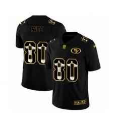 Men's San Francisco 49ers #80 Jerry Rice Jesus Black Faith Edition Limited Stitched Jersey