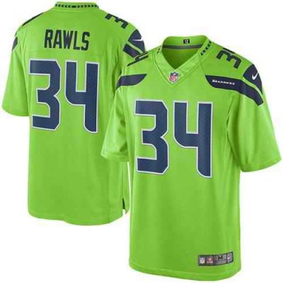 Nike Seahawks #34 Thomas Rawls Green Youth Stitched NFL Limited Rush Jersey