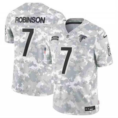 Men's Atlanta Falcons #7 Bijan Robinson 2024 F.U.S.E Arctic Camo Salute to Service Limited Stitched Football Jersey