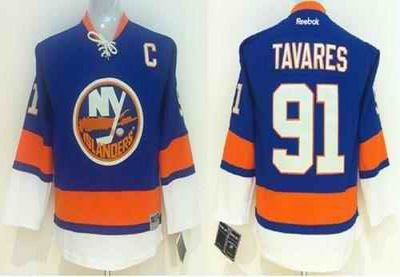 Islanders #91 John Tavares Light Blue Stitched Youth NHL Jersey