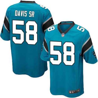 Nike Panthers #58 Thomas Davis Sr Blue Alternate Youth Stitched NFL Elite Jersey