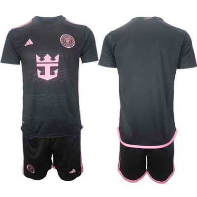 Men's Inter Miami CF Blank 2024-25 Black Away Soccer Jersey Suit