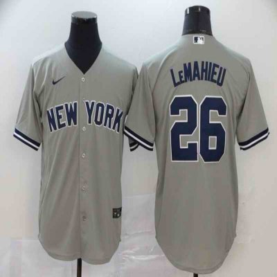 Men's New York Yankees #26 DJ LeMahieu Grey Cool Base Stitched MLB Jersey