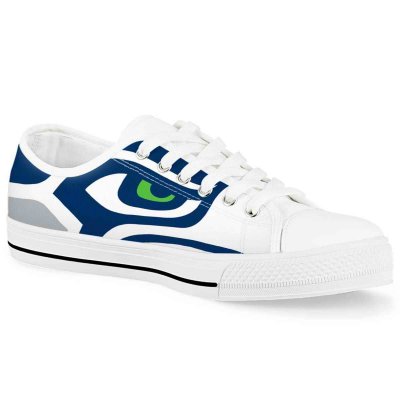 Women's Seattle Seahawks Low Top Canvas Sneakers 007