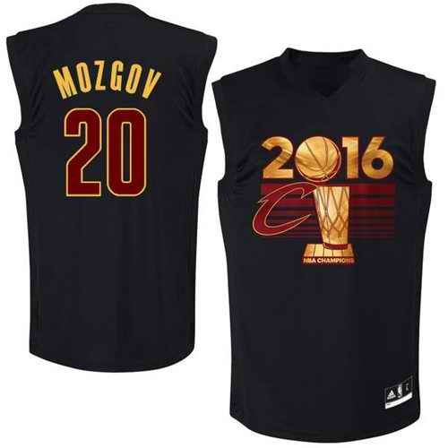 Cavaliers #20 Timofey Mozgov Black 2016 NBA Finals Champions Stitched NBA Jersey