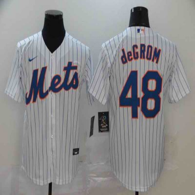 Men's New York Mets #48 Jacob deGrom White Cool Base Stitched MLB Jersey