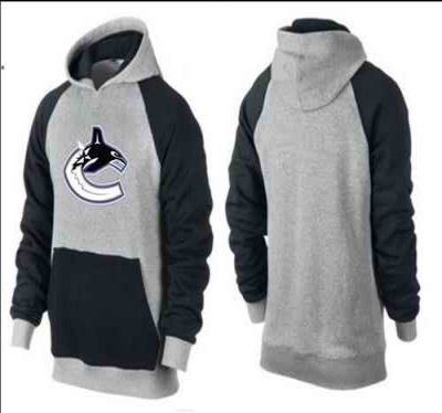 Vancouver Canucks Pullover Hoodie Grey & Black