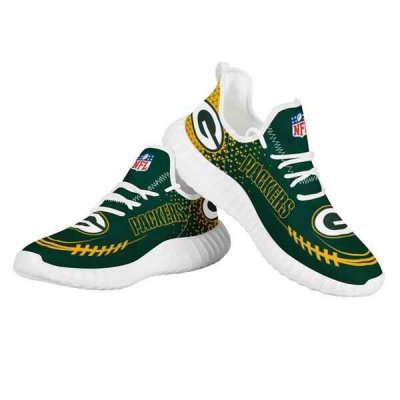 Men's Green Bay Packers Mesh Knit Sneakers/Shoes 014