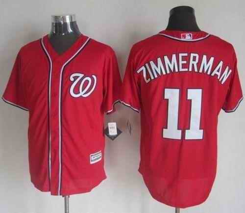 Nationals #11 Ryan Zimmerman Red New Cool Base Stitched MLB Jersey