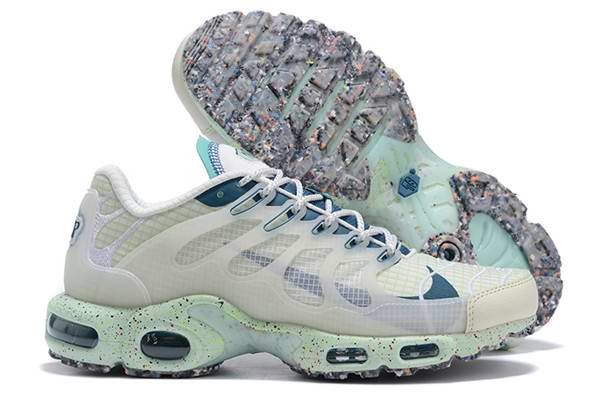 Women's Hot sale Running weapon Air Max TN Cream/Green Shoes 0079