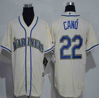 Mariners #22 Robinson Cano Cream New Cool Base Stitched MLB Jersey