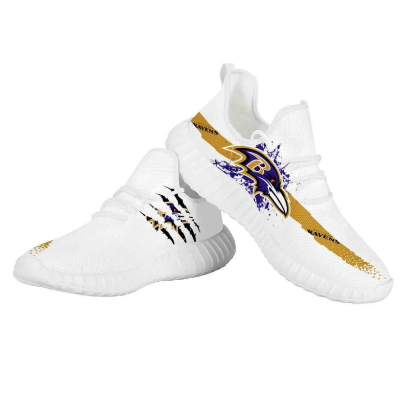 Men's Baltimore Ravens Mesh Knit Sneakers/Shoes 013