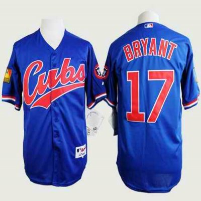 Cubs #17 Kris Bryant Blue 1994 Turn Back The Clock Stitched MLB Jersey