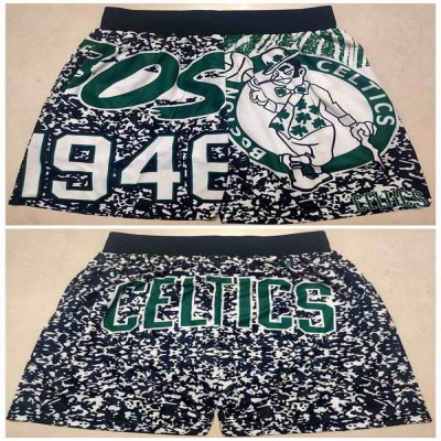 Men's Boston Celtics Black Mitchel&lNess Shorts (Run Small)