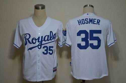 Royals #35 Eric Hosmer White Cool Base Stitched MLB Jersey