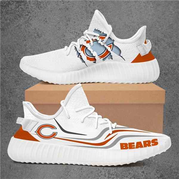 Women's Chicago Bears Mesh Knit Sneakers/Shoes 017