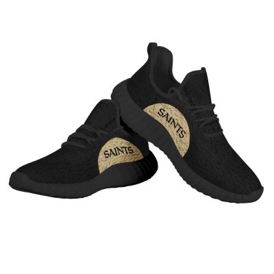 Men's NFL New Orleans Saints Mesh Knit Sneakers/Shoes 005