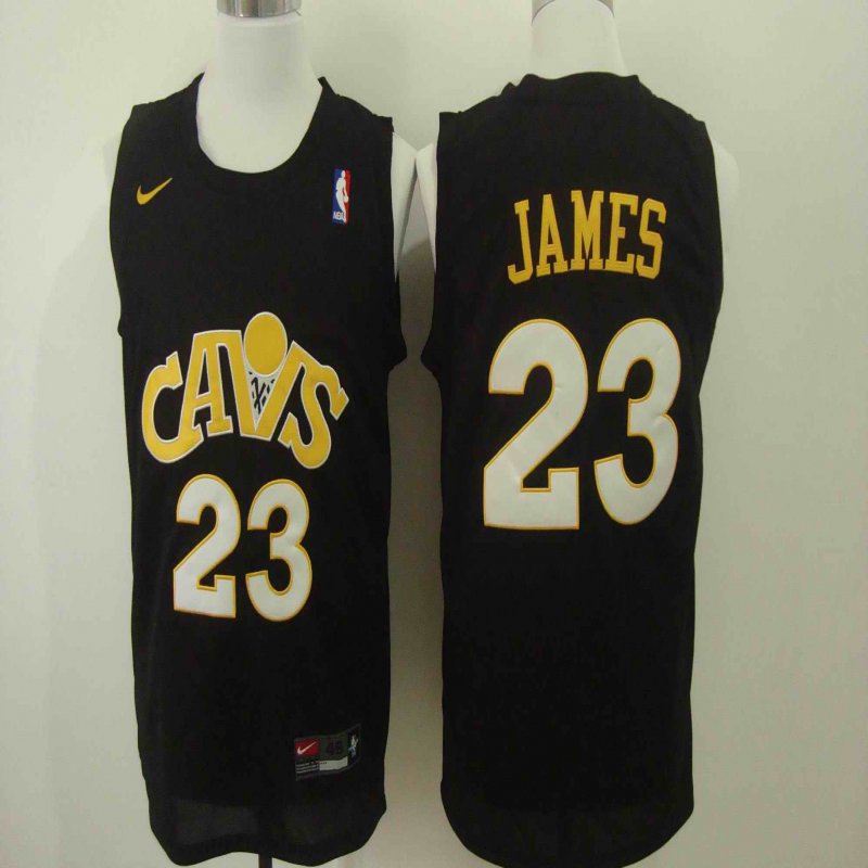 Men's Nike Cleveland Cavaliers #23 LeBron James Black Stitched NBA Jersey