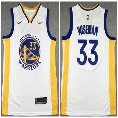 Men's Golden State Warriors #33 James Wiseman White Icon Edition Stitched Jersey