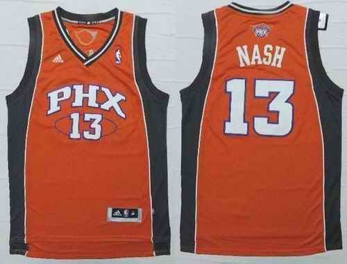 Suns #13 Steve Nash Orange Stitched NBA Jersey