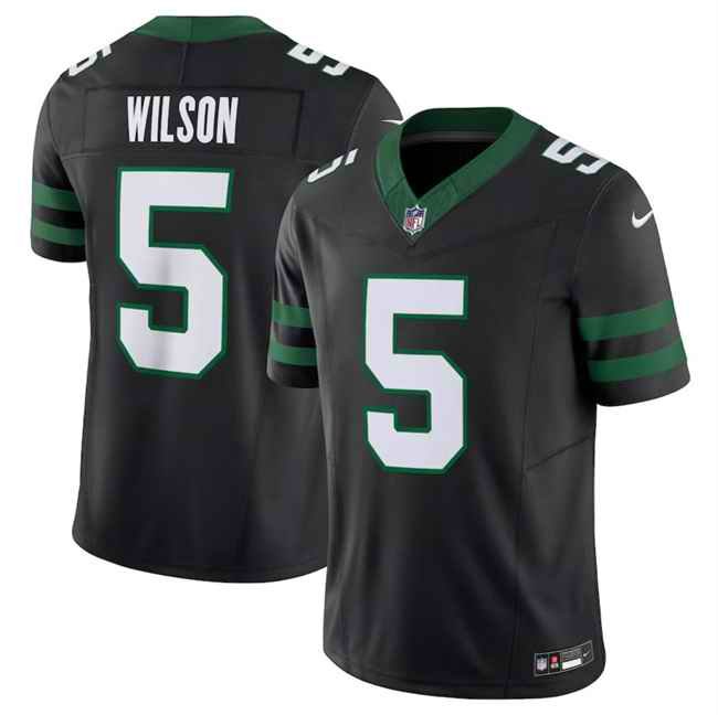 Men's New York Jets #5 Garrett Wilson White 2023 F.U.S.E Vapor Untouchable Limited Stitched Jersey