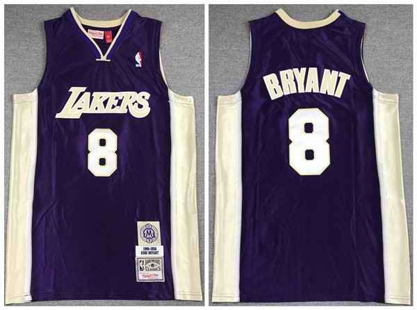 Men's Los Angeles Lakers #8 Kobe Bryant Purple Stitched Jersey