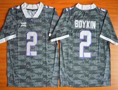 Horned Frogs #2 Trevone Boykin Grey Stitched NCAA Jersey