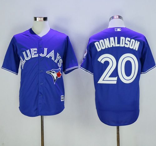 Blue Jays #20 Josh Donaldson Blue New Cool Base 40th Anniversary Stitched MLB Jersey