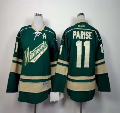 Men's Minnesota Wild Custom Green Stitched Jersey