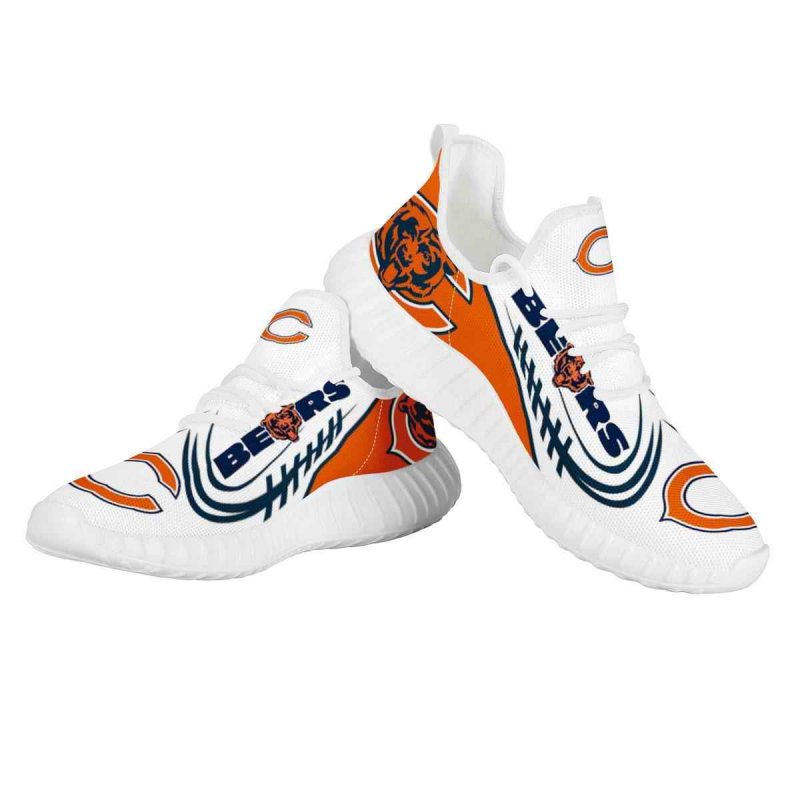 Women's Chicago Bears Mesh Knit Sneakers/Shoes 013