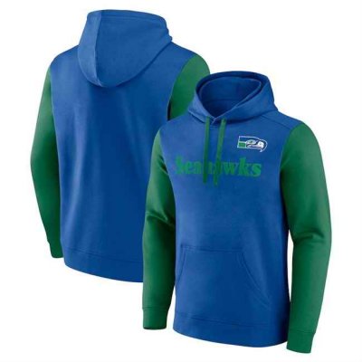 Men's Seattle Seahawks Blue/Green Fleece Pullover Hoodie