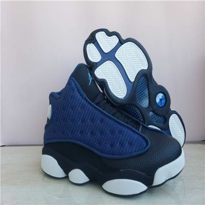 Men's Running Weapon Air Jordan 13 Blue/Black Shoes 042