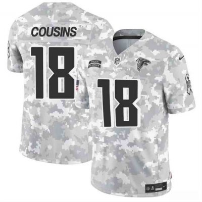 Men's Atlanta Falcons #18 Kirk Cousins 2024 F.U.S.E Arctic Camo Salute to Service Limited Stitched Football Jersey